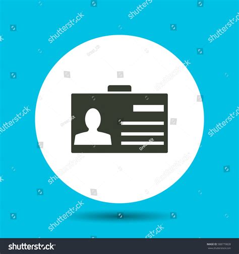 Pass Icon Flat Vector Illustration Black Stock Vector (Royalty Free ...