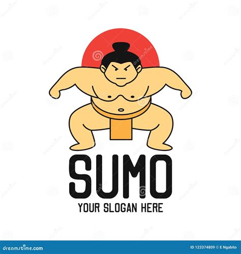 Text Sumo With Sumo Cartoon Vector | CartoonDealer.com #87711281