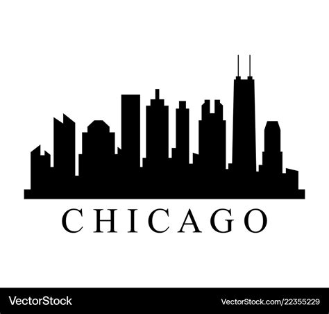 Chicago Skyline Logo Outline