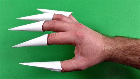 How to make a paper claws easy - origami claws - YouTube