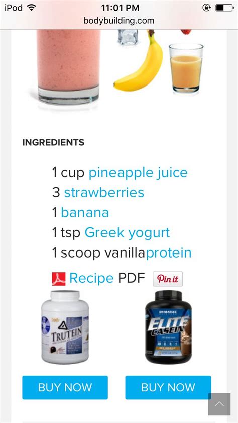 tropical fruit protein shake recipe