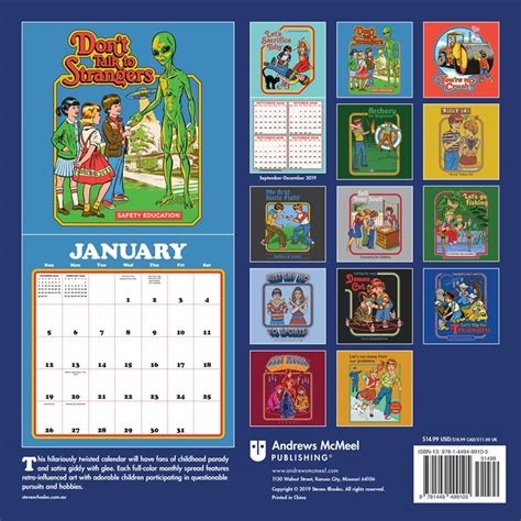 Darker Side of Childhood: a Fiendishly Funny 2020 Square Wall Calendar ...