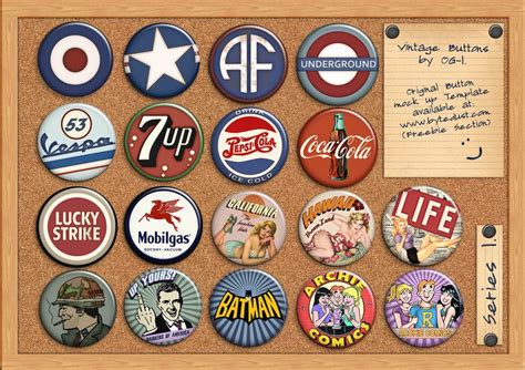 Vintage Pin Buttons by ~OG-1 | Vintage pins, Button pins, Pin and patches