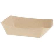 Eco Tray 1/2 lb Natural SBS Paperboard Food Tray - 5:L x 3 1/4"W x 1 1/3"H