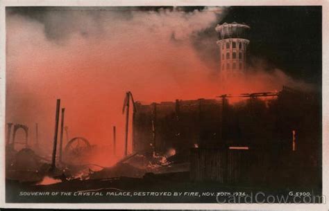 Souvenir of the Crystal Palace, Destroyed by fire, Nov 30th 1936 London ...