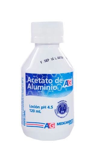 Acetato De Aluminio Ag pH 4.5 Loción Frasco x 120 ml