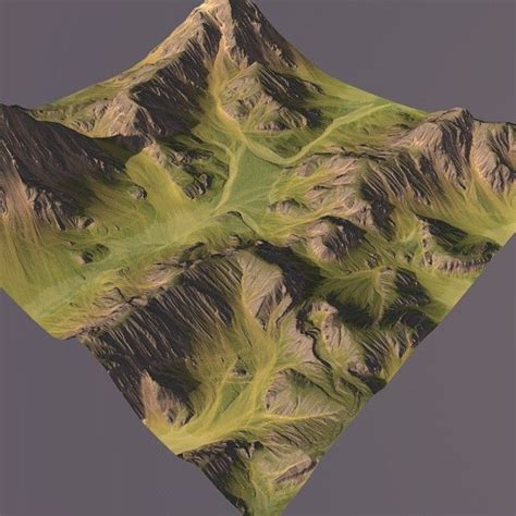 3d model of mountain maps terrain | Terrain, 3d model, 3d mapping