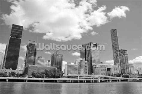 Brisbane Cityscape Wallpaper Mural | Wallsauce US