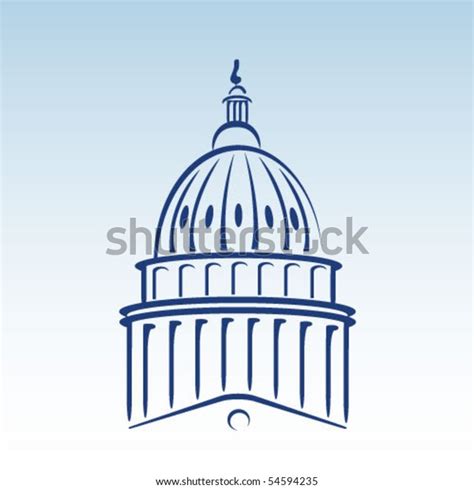 Us Capitol Dome Vector Illustration Stock Vector (Royalty Free) 54594235