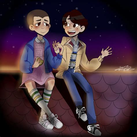 Eleven and Mike + Speedpaint by scoutwheatley on DeviantArt