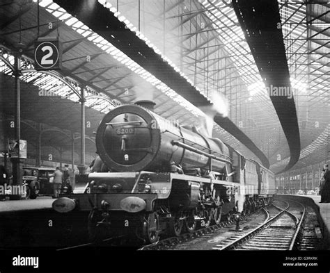 LMS Princess Royal Class No. 6200 in original condition with Fowler tender on arrival at Euston ...