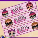 Free Printable LOL Surprise Themed Water Bottle Labels