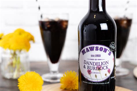 Dandelion & Burdock Cordial - 500ml Glass Bottle – Lakeland Hampers