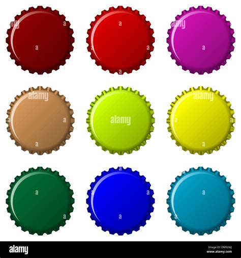 bottle caps in colors Stock Vector Image & Art - Alamy