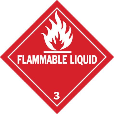 BradyFLAMMABLE LIQUID Hazardous Material Shipping Labels FLAMMABLE ...