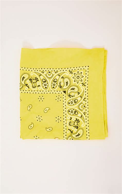 Yellow Bandana. Accessories | PrettyLittleThing CA