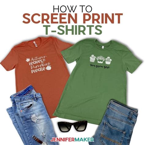 DIY Screen Printed T-Shirts Tutorial - Jennifer Maker