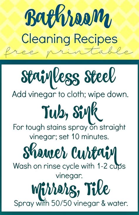 White Vinegar Cleaning Recipes For Your Bathroom - SewLicious Home Decor