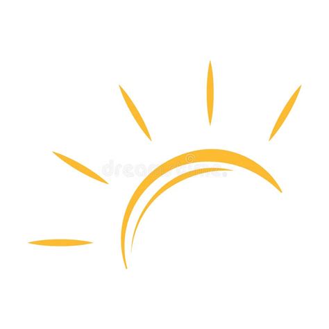 A Half Sun is Setting Downwards Icon Vector Sunset Concept for Graphic Design, Logo, Web Site ...