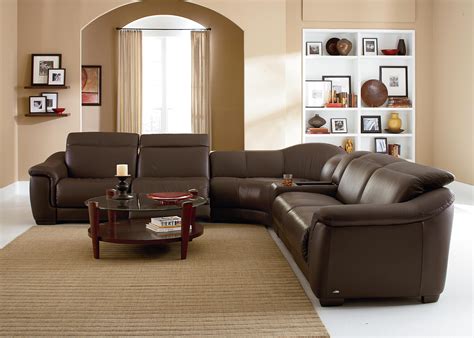 Natuzzi Editions B641 Contemporary Leather Reclining Sectional Sofa ...