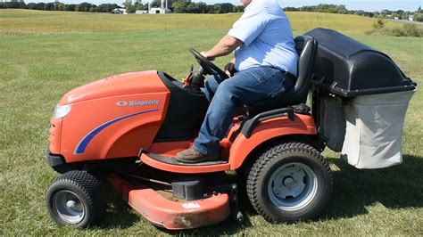 Simplicity Prestige Riding Lawn Mower With Bagger - YouTube