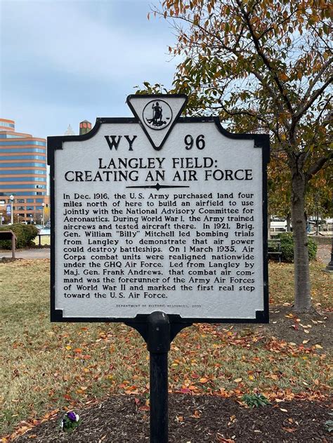 Historic Sign Langley Field. Hampton, Virginia. | Historical marker ...