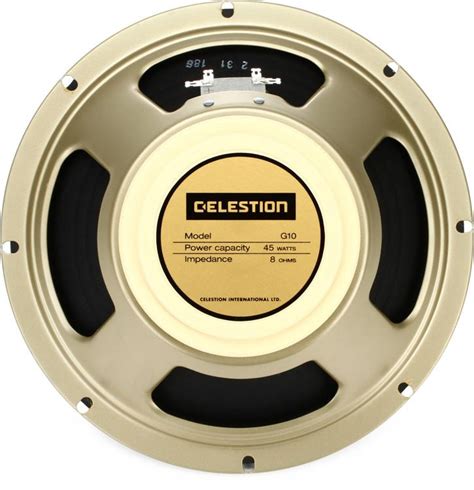 Celestion G10 Creamback 10 inch 45-watt Replacement Guitar Speaker - 8 Ohm | Sweetwater