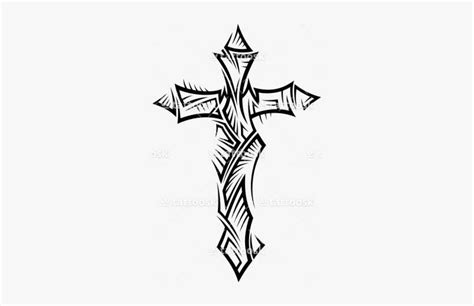 Tribal Cross Tattoo Design - Cross Tattoos Png PNG Image | Transparent ...