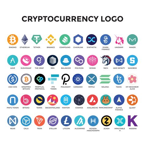 CRYPTOCURRENCY LOGO COMPLETE WITH WHITE BACKGROUND 7437841 Vector Art ...