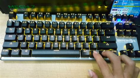 Keyboard Gaming Imperion Mech 7 Mechanical RGB - YouTube