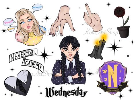 Wednesday PNG Wednesday Clipart Academy PNG Academy - Etsy in 2022 | Witch clipart, Clip art, Witch