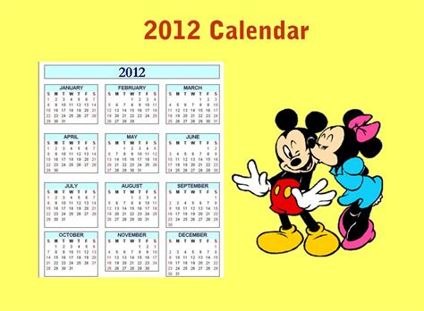 Disney Printable Calendar - Printable Word Searches