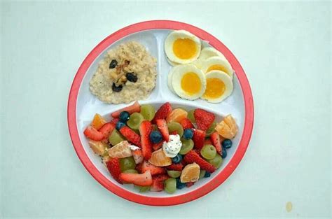 Healthy portioned breakfast | Healthy meals for kids, Healthy plate ...