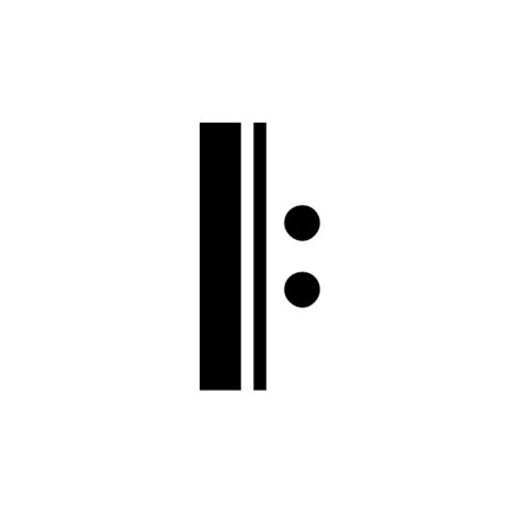 musical symbol left repeat sign | Musica, Regular @ Graphemica