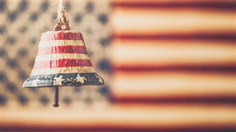 Let Freedom Ring American Flag With Patriotic Bell Stock Photo - Download Image Now - iStock