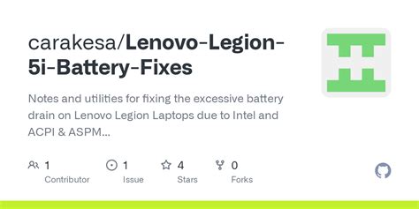 GitHub - carakesa/Lenovo-Legion-5i-Battery-Fixes: Notes and utilities ...