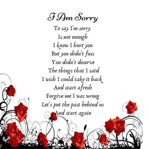 Best Poem for Saying Sorry Print Custom Poetry to Apologise From ...