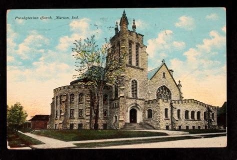 Marion - Catholic Church - Carte postale ancienne et vue d'Hier et ...