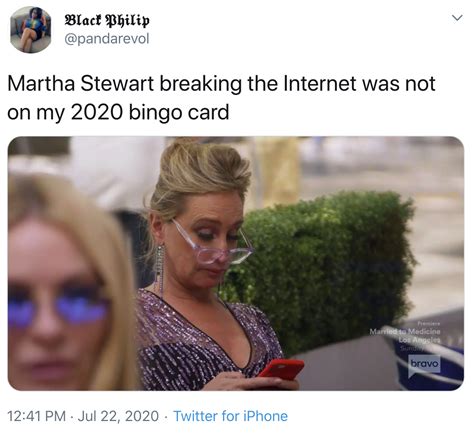 Martha Stewart breaking the Internet was not on my 2020 bingo card ...