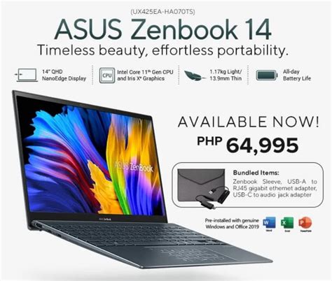 The all-new ASUS ZenBook 14 (UX425EA) provides power to professionals ...