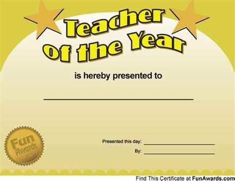 Professional Great Job Certificate Template Free 9 Design Awards | Funny teacher awards, Teacher ...