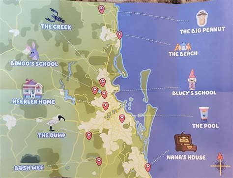 The kids camping set came with a map! : r/bluey