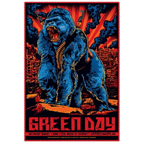 Green Day Concert Poster (Green Version) (SOLD OUT) - Poster Cabaret