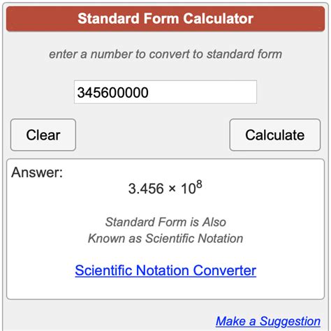 Standard Form Calculator - Math - Worksheets Library