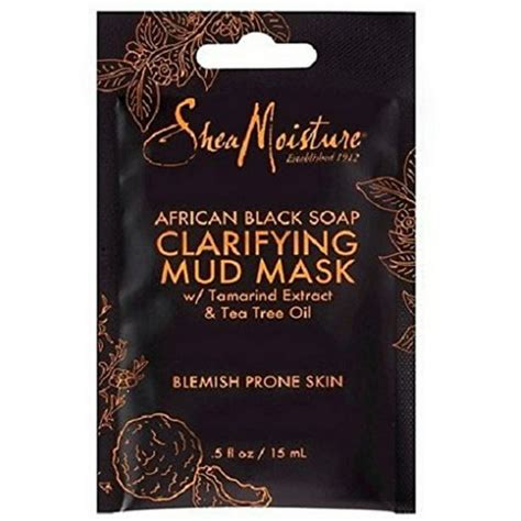 2 Pack - Shea Moisture African Black Soap Clarifying Mud Mask with Tamarind Extract & Tea Tree ...