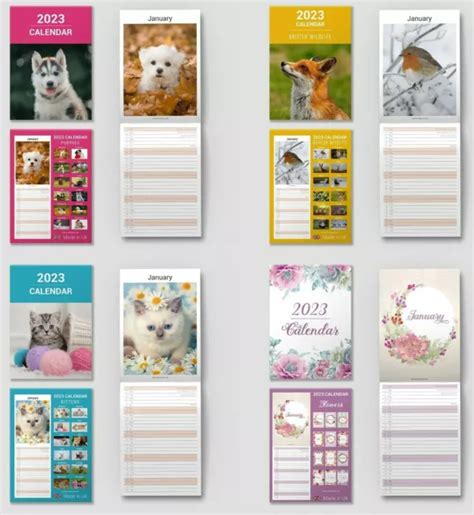 2023 SLIM MONTH To View Wall Office Home Planner Organiser Calendar UK ...