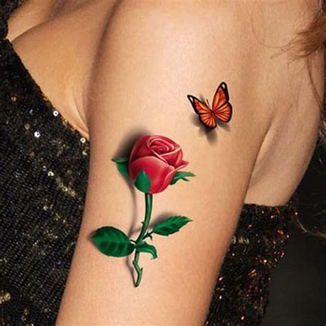 tattoos on back of neck #Tattoosonback | Rose and butterfly tattoo ...