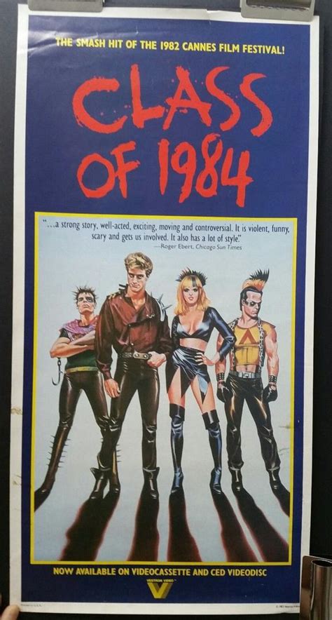 Original Movie Poster CLASS OF 1984 Video Release 1982 Punk Rock 24x12 ...