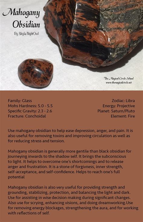 mahogany obsidian healing properties - Google Search | Crystals healing properties, Crystal ...