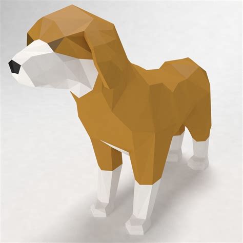 3D model dog low poly style VR / AR / low-poly | CGTrader